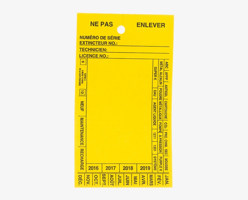 French Blank Servive Tag, Yellow - Orange, transparent png download