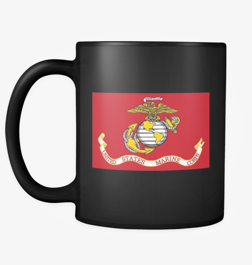 Black Mug, Us Marine Corps Flag - My Patronus Is A Corgi Mug, transparent png download