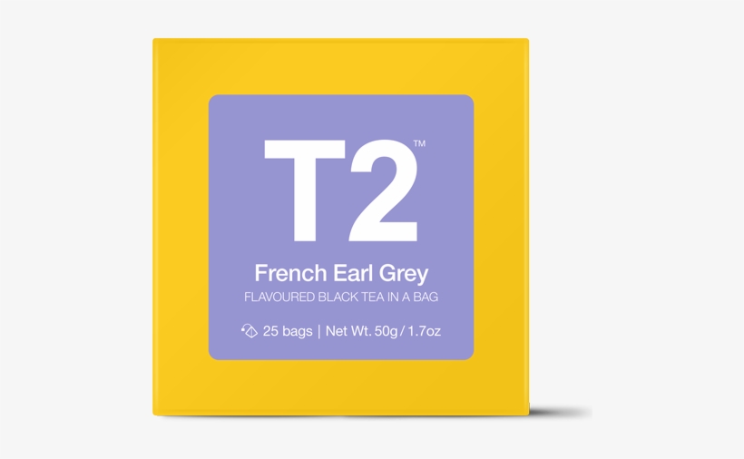 French Earl Grey Teabag Gift Cube - T2 Lemongrass And Ginger, transparent png download