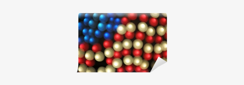 Abstract Bokeh American Flag Background Wall Mural - Sphere, transparent png download