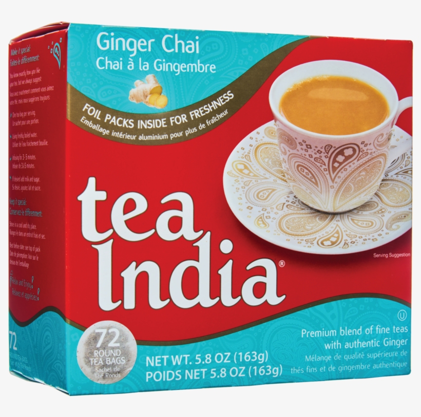 Tea Bags - Ginger Chai - Tea India, transparent png download