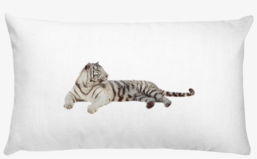 White-tiger Print Rectangular Pillow - Pillow, transparent png download