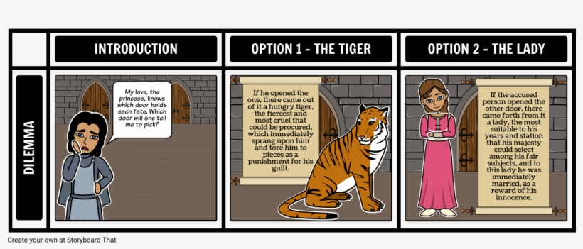 Lady Or The Tiger Dilemma - The Lady, Or The Tiger?, transparent png download