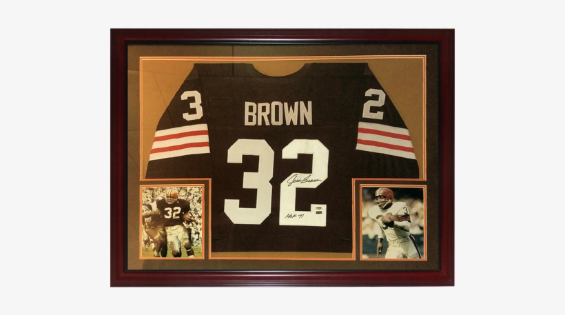 Jim Brown Autographed Cleveland Browns - Jim Brown Cleveland Browns Classic Football Sport Giant, transparent png download