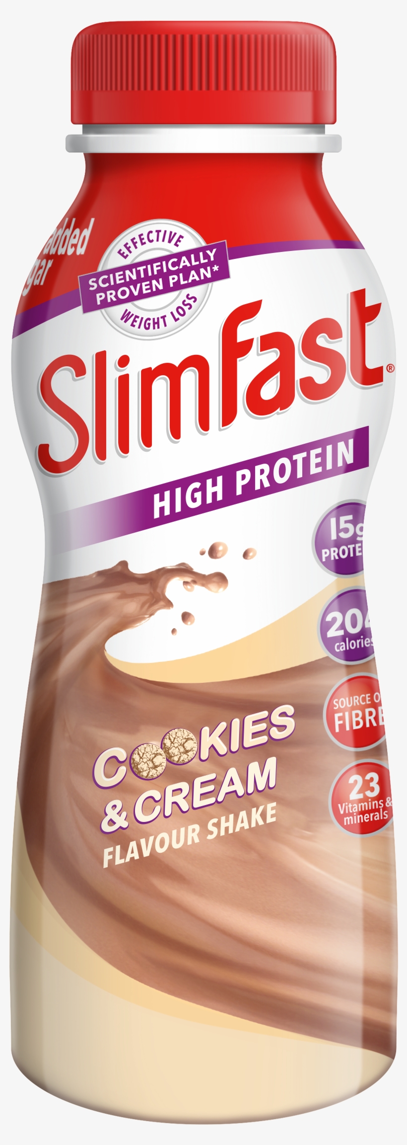 Cookies & Cream Flavour Shake - Slim Fast Cafe Latte, transparent png download