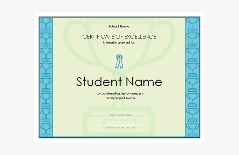 Academic Certificate For Excellence, transparent png download