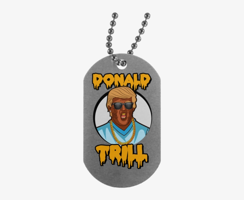 Donald Trill Andimoto Silver Dog Tag - Burr 1800 T-shirt, transparent png download