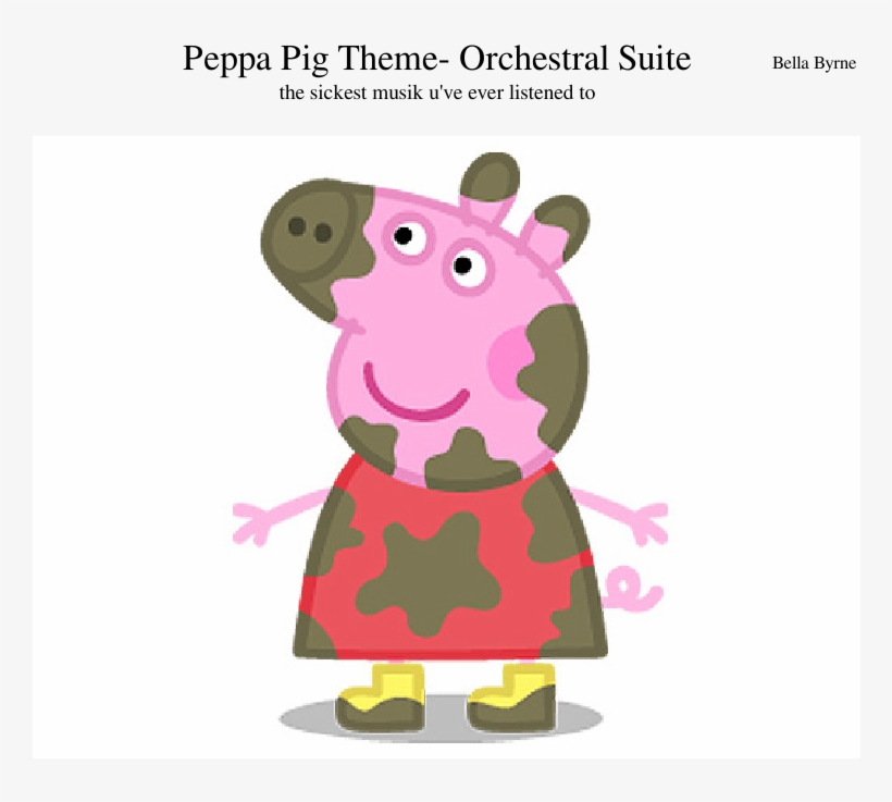 Print - Peppa Pig From The Front, transparent png download