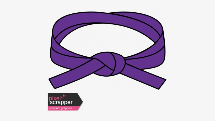 Karate Belt 1 Purple Illustration - Karate Belt Clip Art, transparent png download