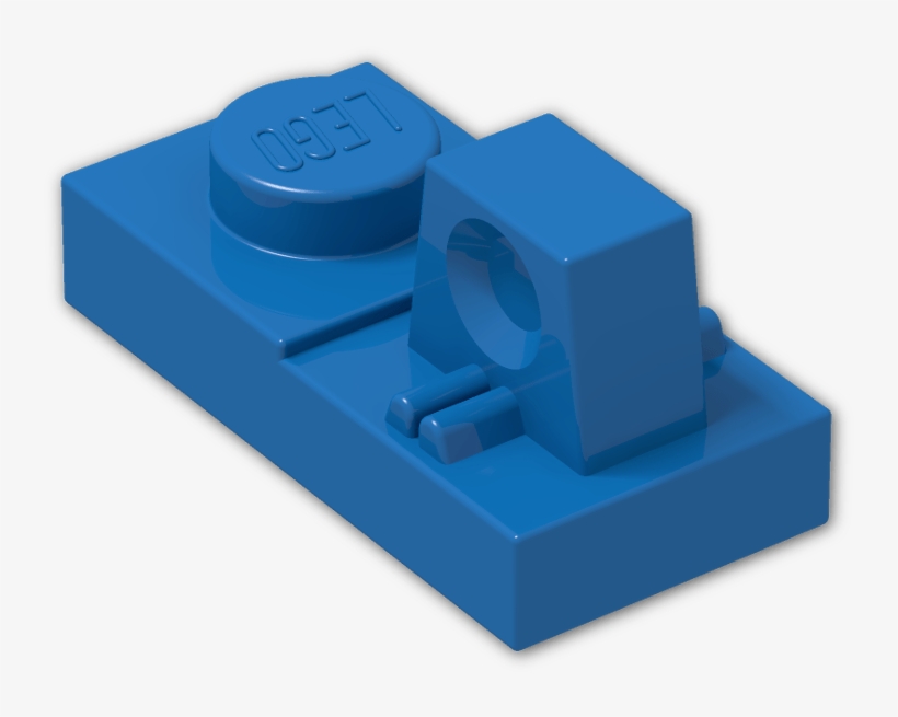 Hinge Plate 1 X 2 Locking With Single Finger On Top - Cobalt Blue, transparent png download