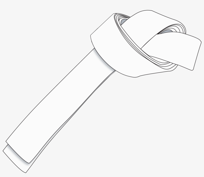 Ichf White Belt 10th Gup Large - Martial Arts Belts Vector, transparent png download