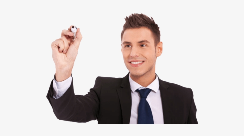 Business Guy With Marker, transparent png download