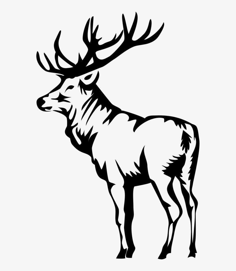 Bulletin Resources - Elk Clip Art Black White, transparent png download