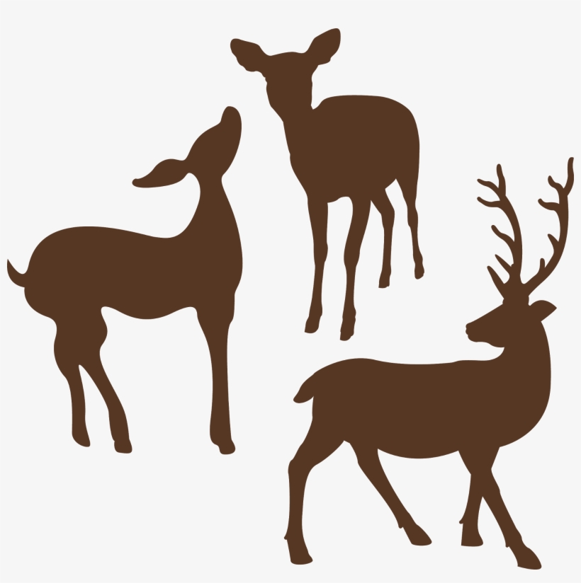Free Download Brown Silhouette Of Deer Clipart Elk - Silhouette Brown Deer Clip Art Png, transparent png download