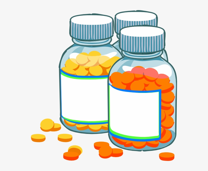 Blank Medicine Bottles Clip Art At Clker Com Vector - Pill Bottle Clipart, transparent png download