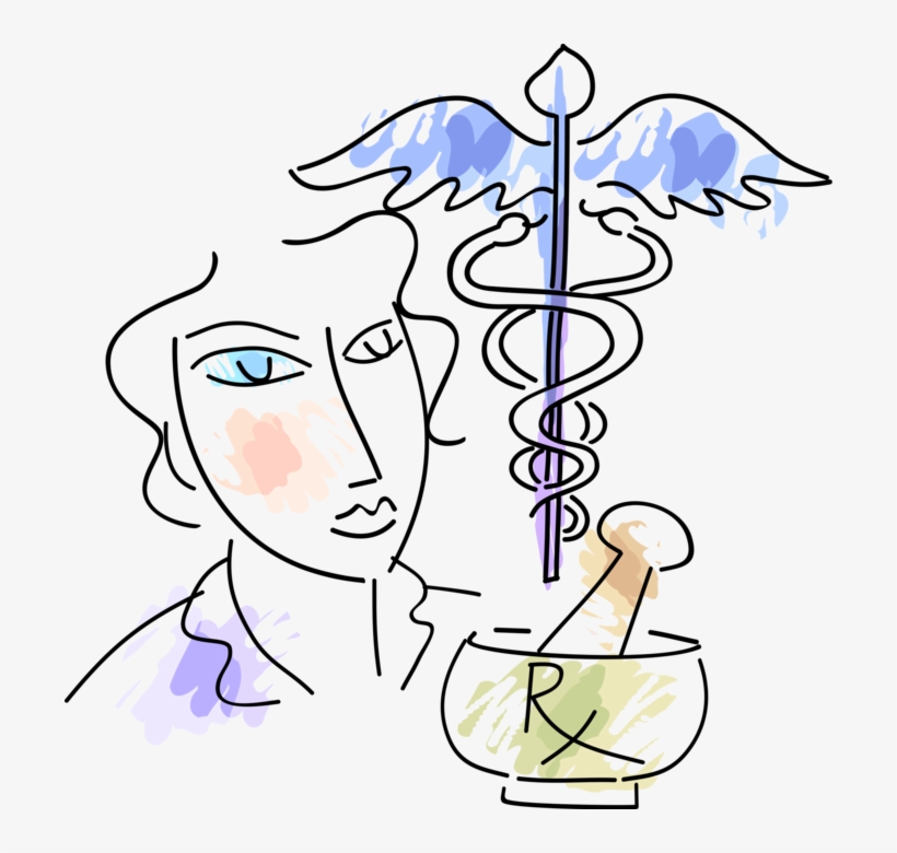 Vector Illustration Of Caduceus Symbol Of Health Care, transparent png download