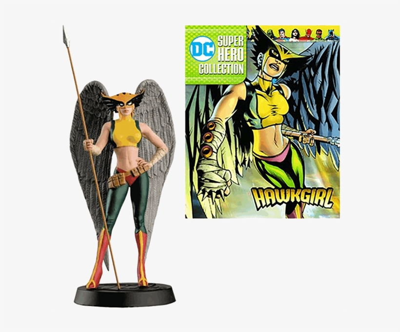 5" Figure With Collector Magazine - Hawkgirl Dc Figure, transparent png download