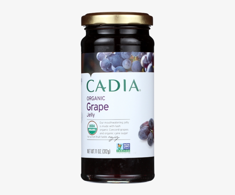 Cadia Jelly Grape Concord Organic Jar-11 Oz - Cadia Cranberry Sauce Jellied Can 14 Oz, transparent png download