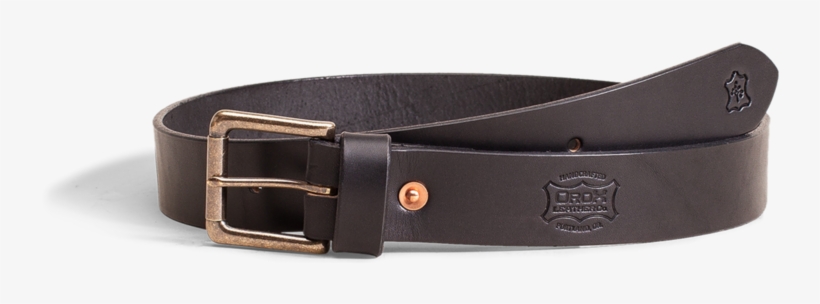 Orox Black Leather Belt Brass Buckle - Buckle, transparent png download