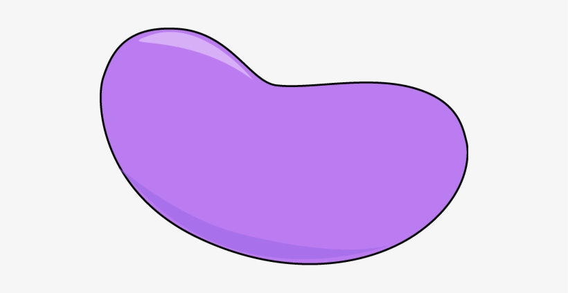 Purple Jelly Bean With A Black Outline - Jelly Bean Clip Art, transparent png download