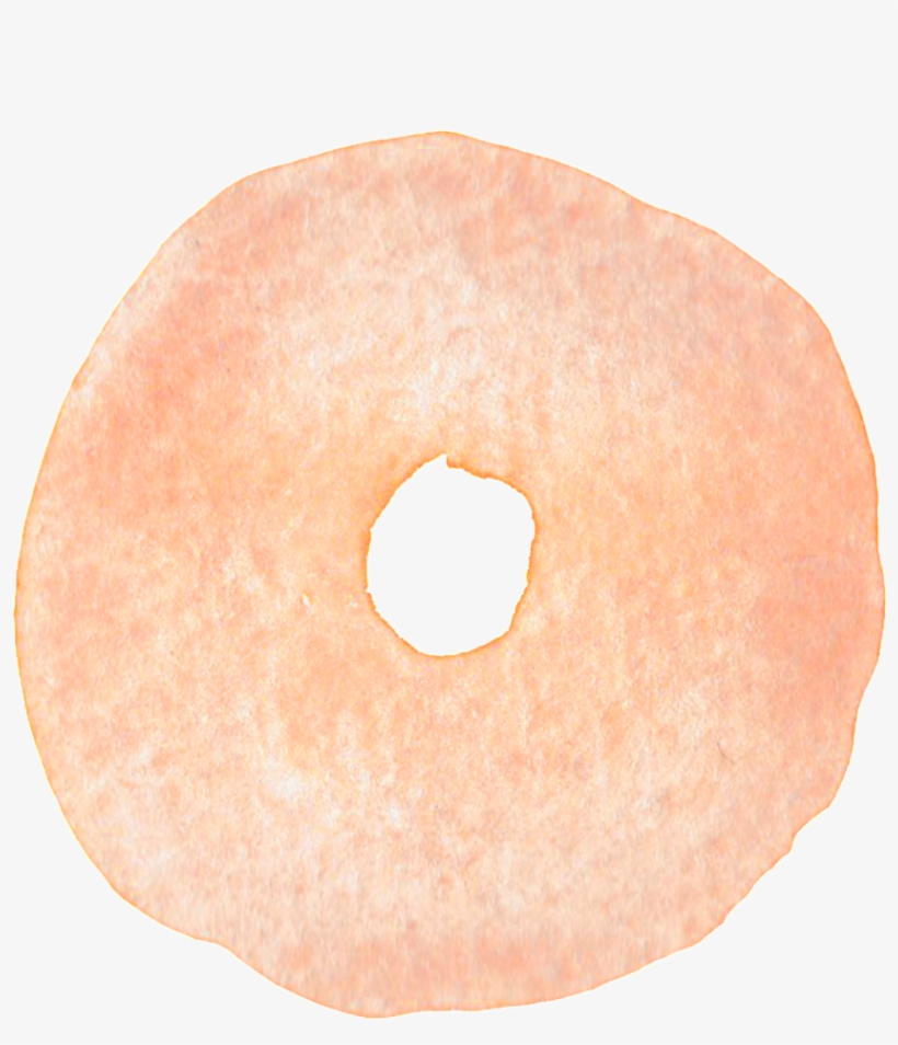 Orange Donut Hand Painted Watercolor Transparent Gourmet - Watercolor Painting, transparent png download