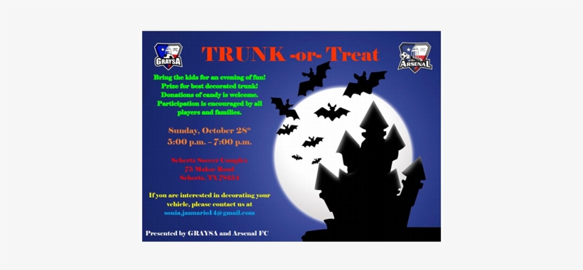 Trunk Or Treat - Halloween Background, transparent png download