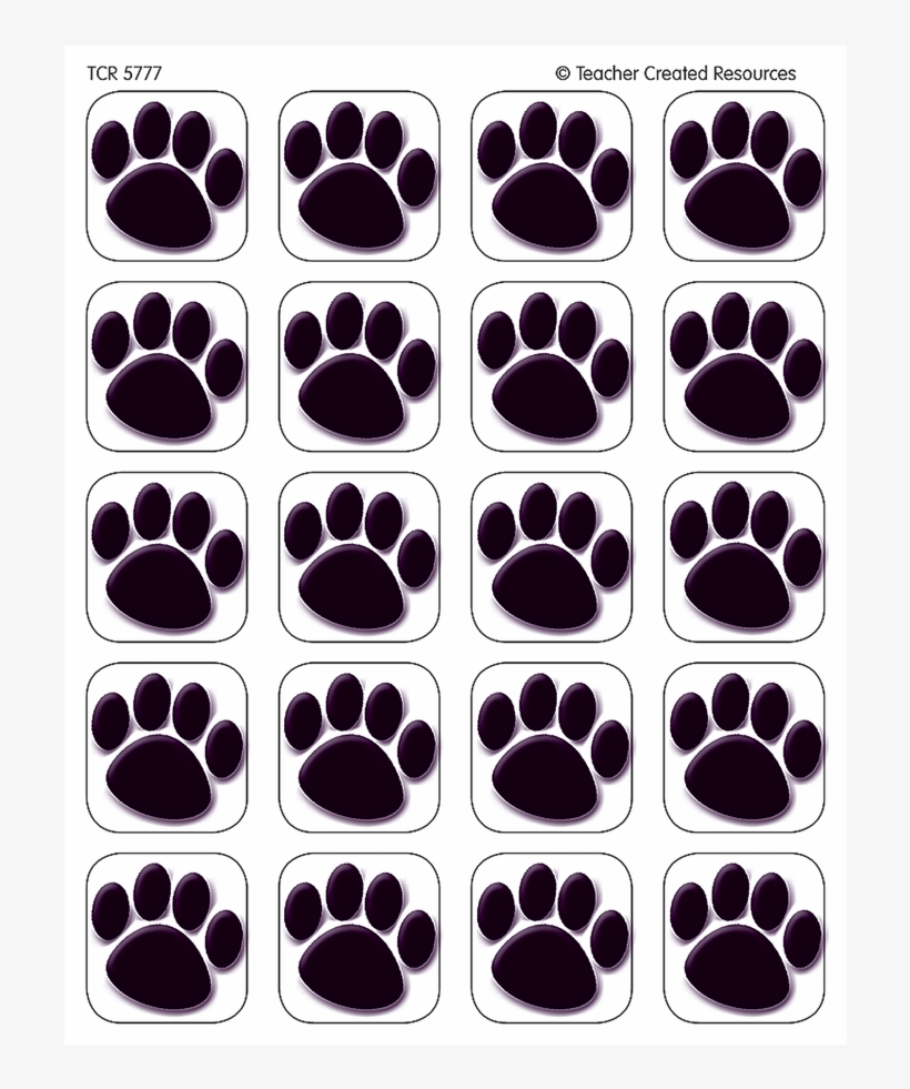 Tcr 5777 Black Paw Print Stickers - Blue Paw Prints, transparent png download