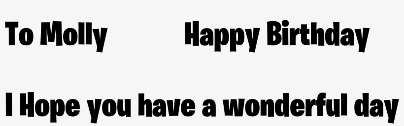 Edit To Molly Happy Birthday I Hope You Have A Wonderful - Birthday Designs For Cards, transparent png download