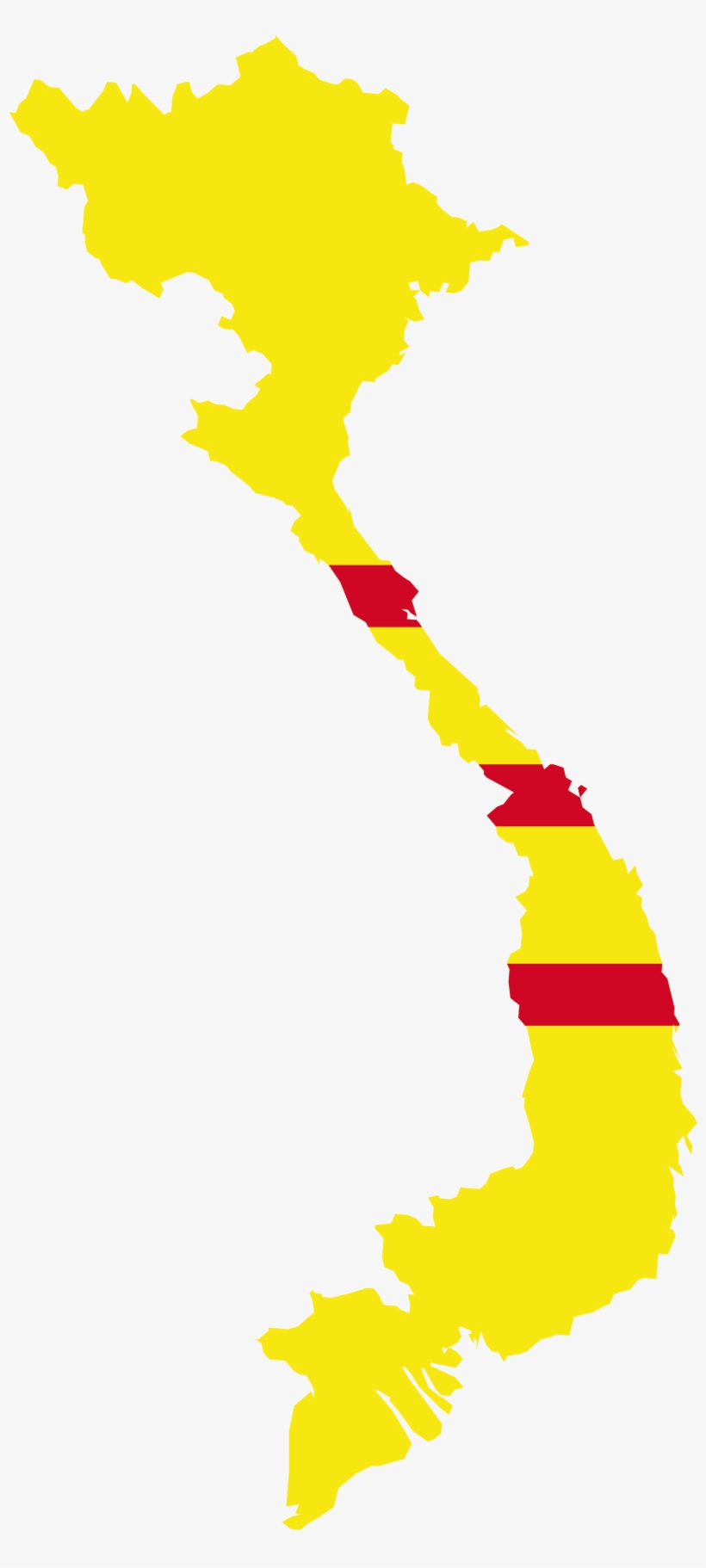 Open - South Vietnam Flag Map, transparent png download