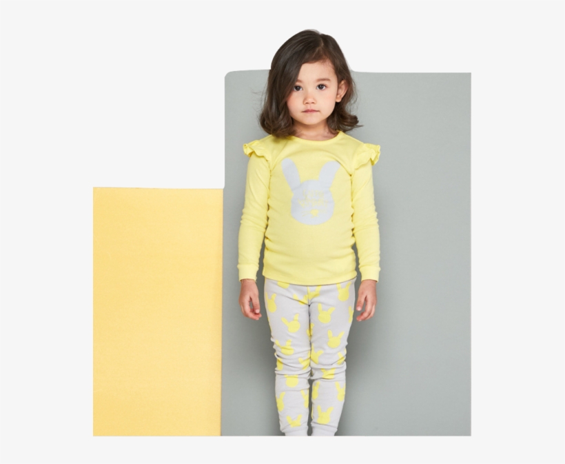 Cute Rabbit Pajama Set - Girl, transparent png download