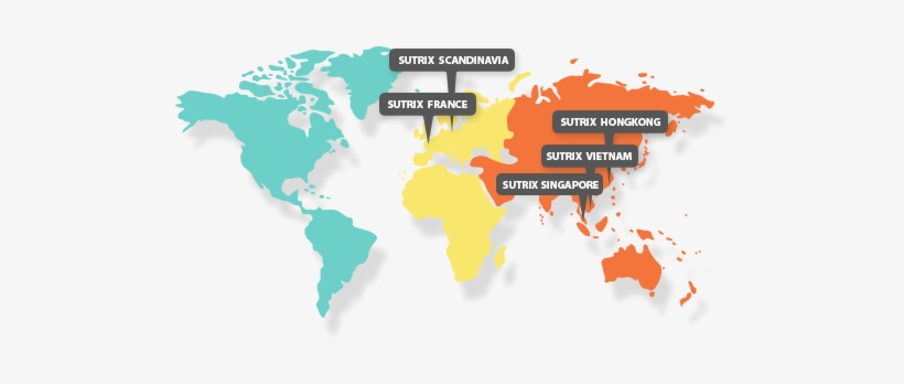 Sutrix Map - World Map, transparent png download