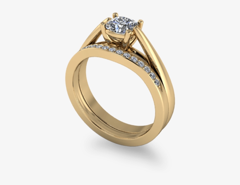 Traditional Yellow Gold Wedding Set - Traditional Engagement Rings Yellow Gold, transparent png download