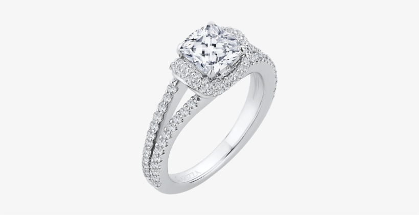 18k White Gold Engagement Ring Cau0184ek 37w - Tacori 300-2cu Engagement Ring, transparent png download