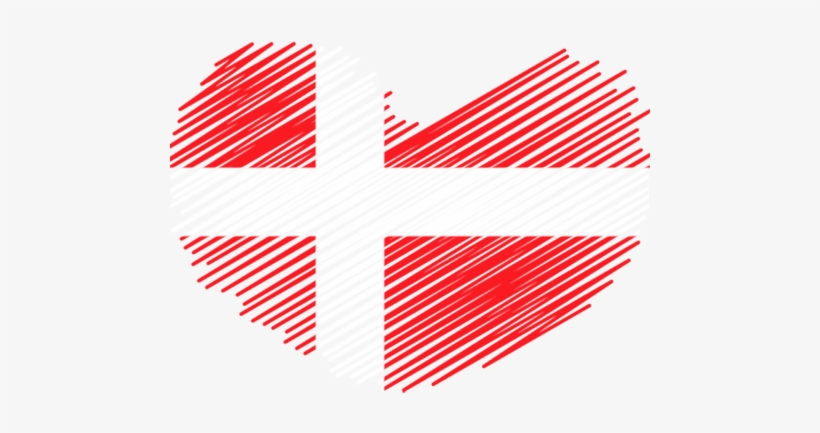 Denmark Heart Flag - Mexico Overlay, transparent png download