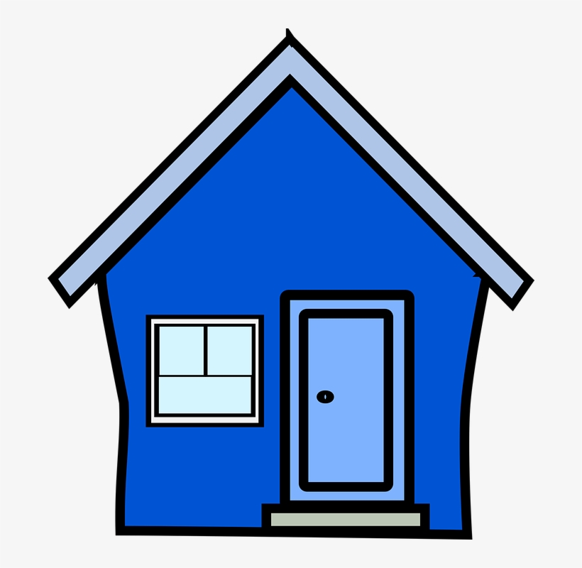 House Clipart Blue - Blaues Haus Clipart, transparent png download