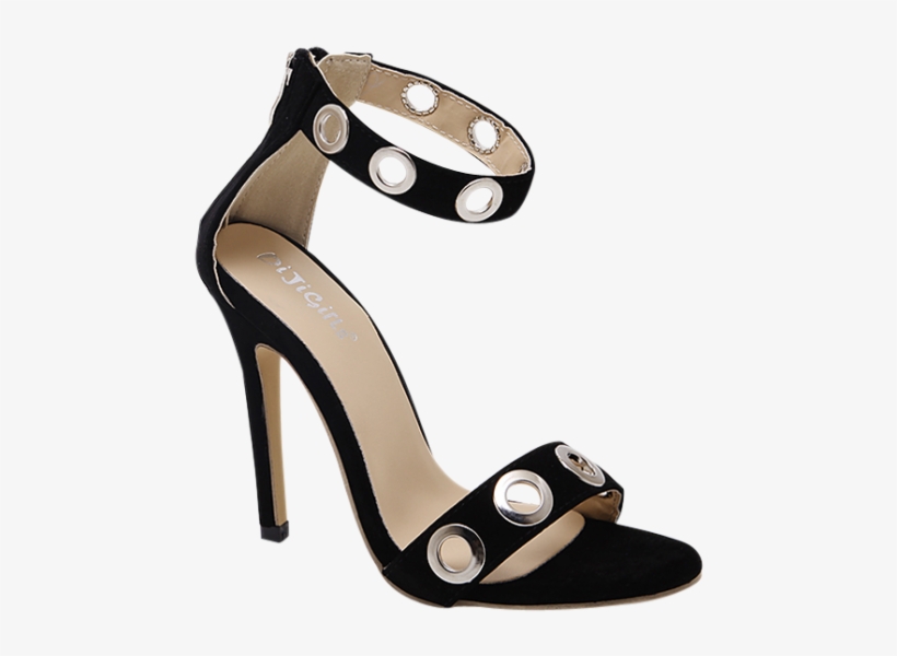 Hot Hollow Out Zipper Stiletto Heel Sandals - Sandal, transparent png download