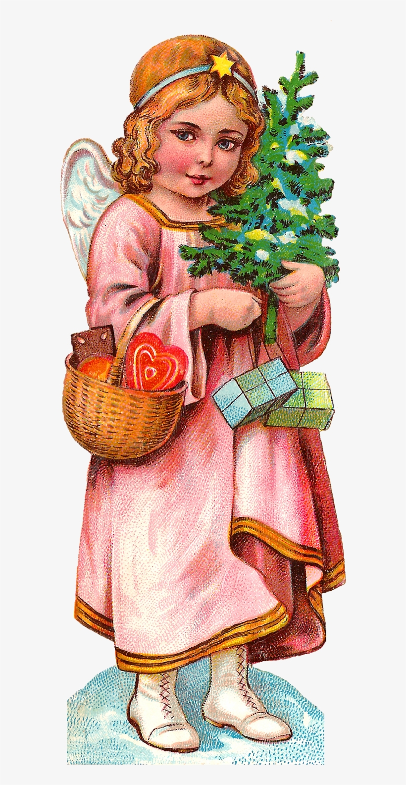 Created From Vintage, Norwegian Paper Scraps, These - Christmas Day, transparent png download