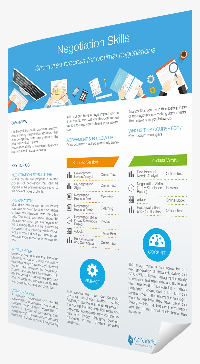 Traning Pharma Negociation Skills - Flyer, transparent png download