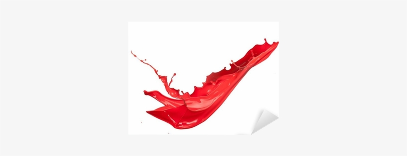 Isolated Shot Of Red Paint Splash On White Background - White, transparent png download