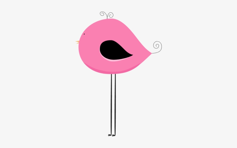 Long Legged Pink And Black Bird - Bird Long Legs Clipart, transparent png download