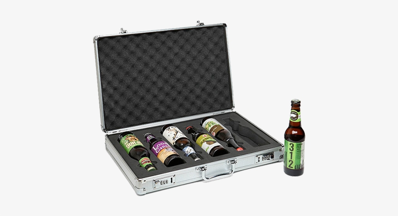 The Beer Briefcase Is A Metal-look Briefcase With Combination - Beer In A Briefcase, transparent png download