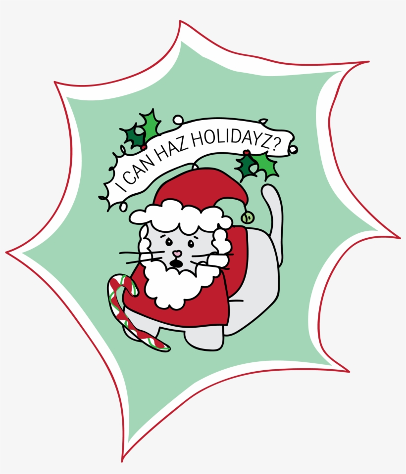 Santacat-01 - Illustration, transparent png download