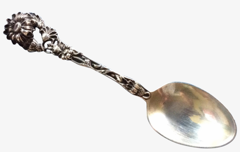 Art Nouveau Daisy Sterling Silver Spoon By Paye And - Spoon, transparent png download