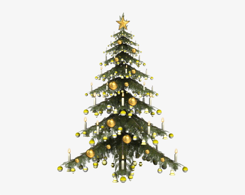 White Christmas Tree Png Download - Christmas Tree Transparent Bkgd Png, transparent png download