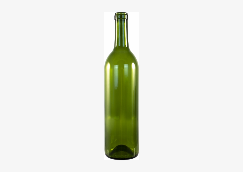 750 Ml Champagne Green Bordeaux Wine Bottles - Bottle, transparent png download