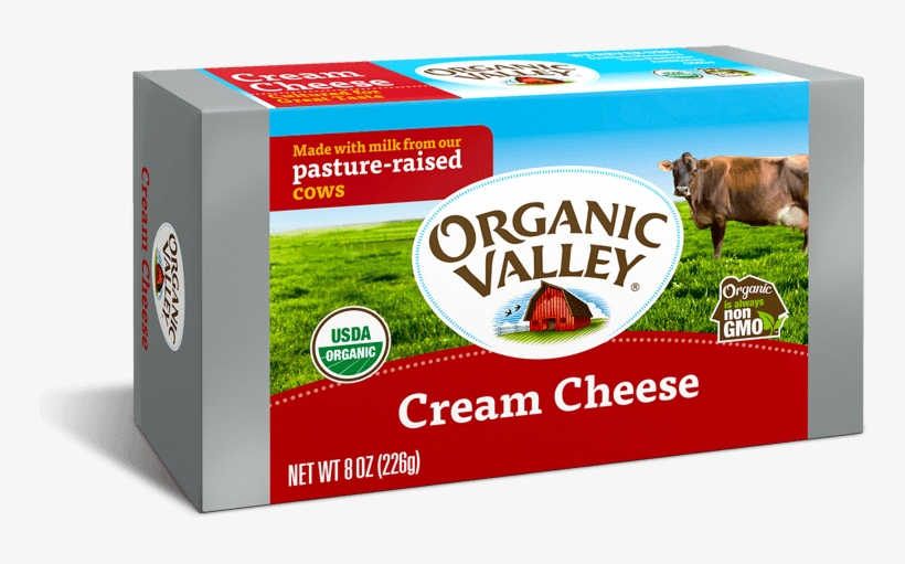 Cream Cheese, 8 Oz Bar - Organic Valley Cream Cheese, transparent png download
