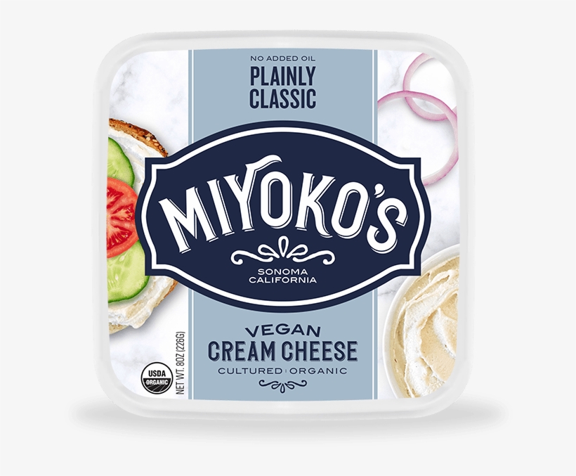 Vegan Cream Cheese - Miyoko Cheese, transparent png download