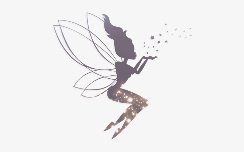 Fairy Shiluette With Double Exposure Effect - Fairy Blowing A Kiss, transparent png download