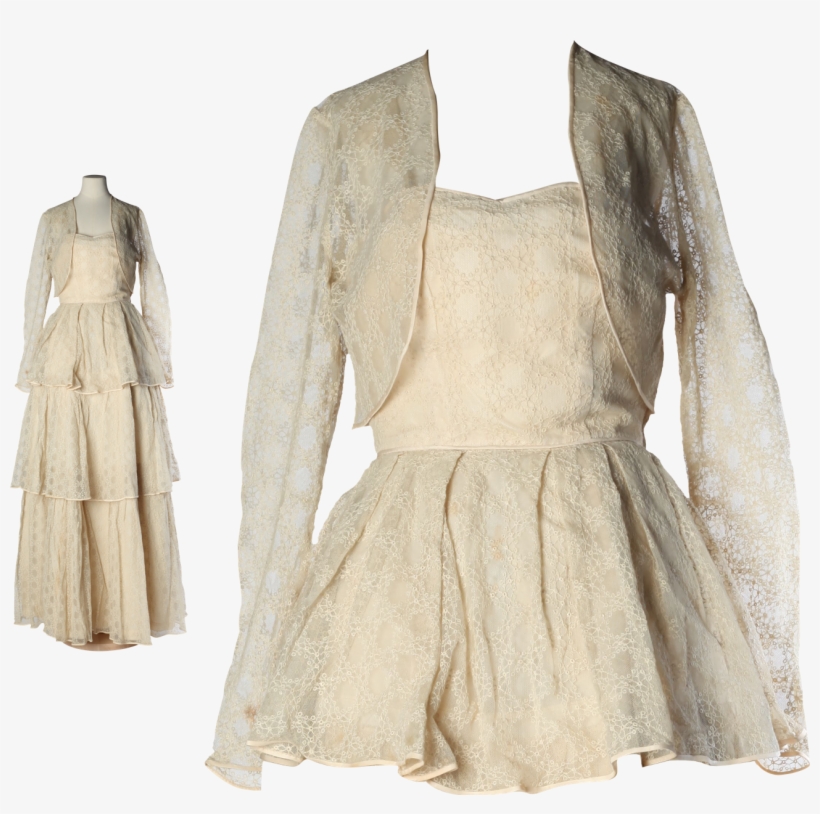 The Pattern Within The Lace Of Our Dress Is Based On - Vintage Clothing, transparent png download