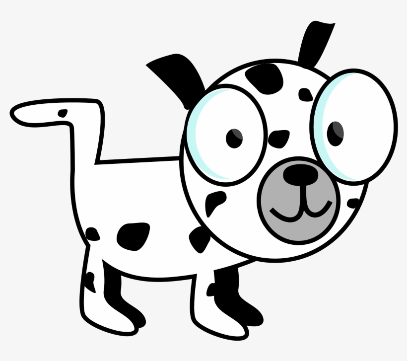 Dalmation Clipart For Kid - Cute Dog Clipart Black And White, transparent png download